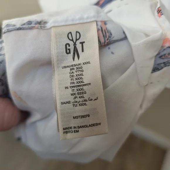 NWT Goodthreads Dessert Print Short Sleeve Button Up Shirt. Size XXXL - Picture 4 of 5